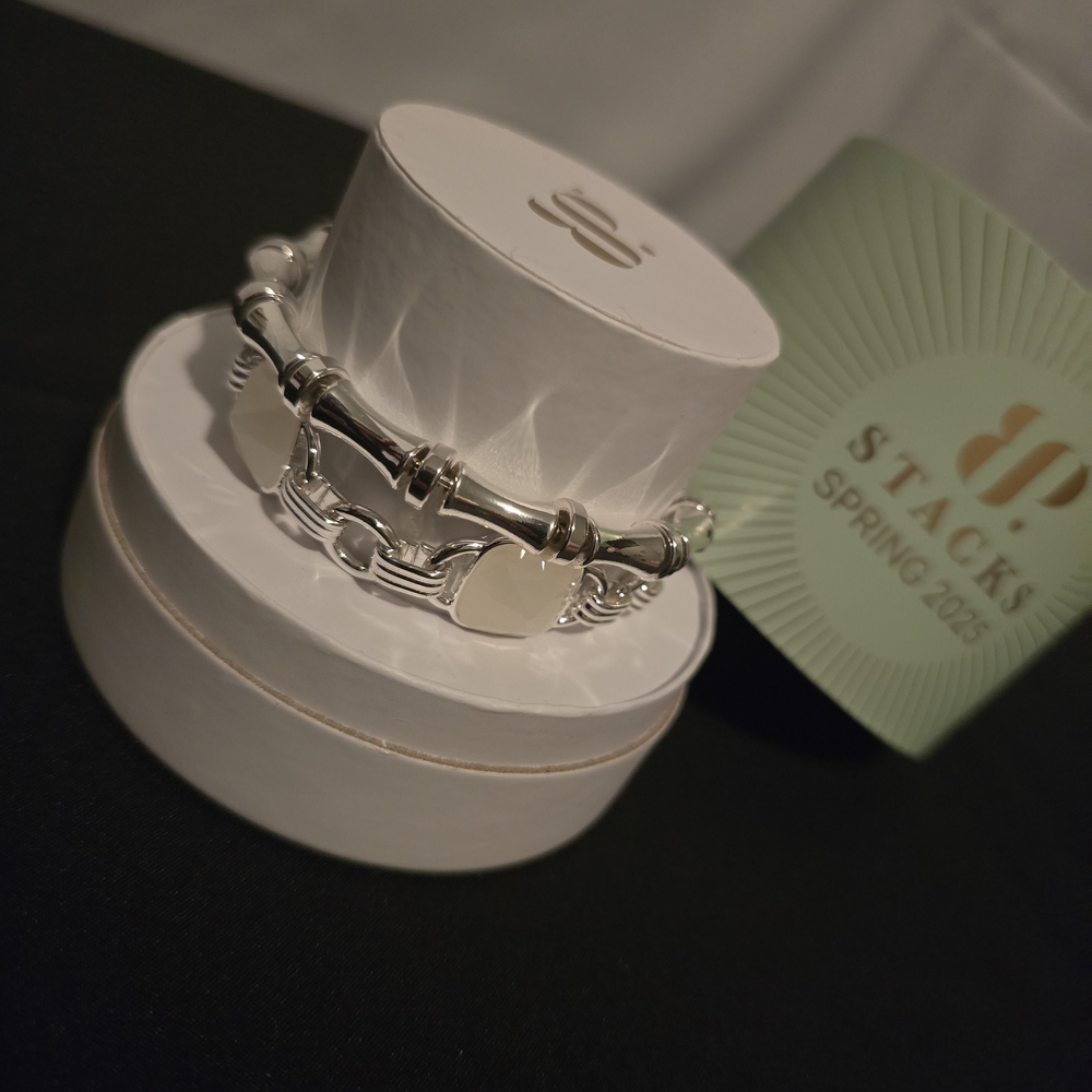 Chic Silver Bracelet By Stacks - image 1